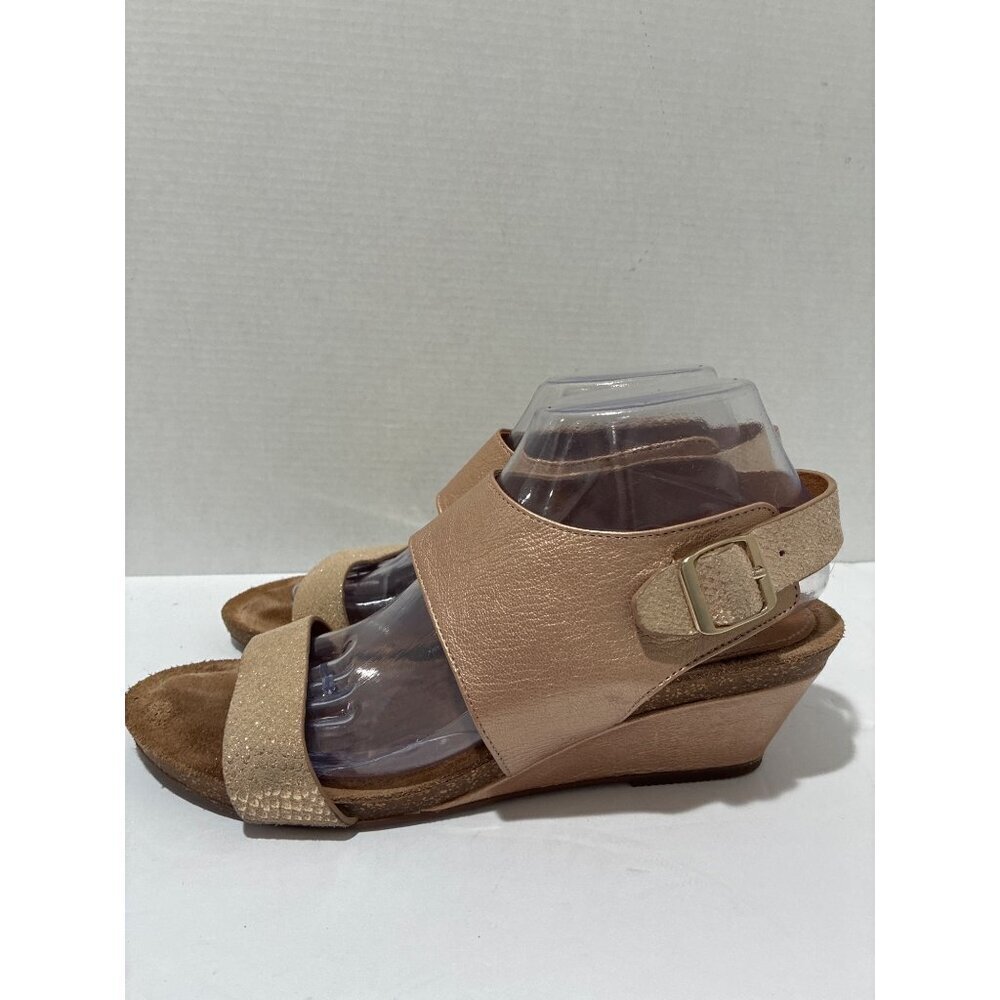 Sofft Vanita Wedge Tan Bronze Gold confortable  Strappy Womens Sandals Size 9.5